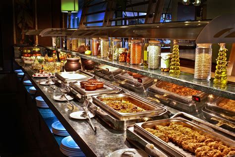 A buffet restaurant that is quite .